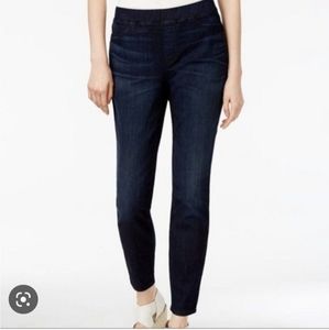 Eileen fisher blue denim elastic waist jeans